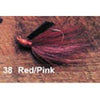 Arkie 1-4 Bucktail 6-cd Red w-Pink-Jigs-Arkie Baits-Bass Fishing Hub