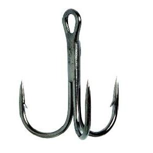 Eagle Claw Treble Round Bend 3X Black Platinum 5ct Size 8-Hooks-Eagle Claw-Bass Fishing Hub