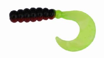 Big Bite Fat Grub 2" 10ct Red-Black-Chartreuse