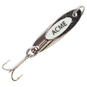 Acme Kastmaster Spoon w-Teaser Tail 3-8oz Chrome-White-Hard Baits-Acme Baits-Bass Fishing Hub