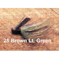 Arkie 1-4 Bucktail 6-cd Brown-Green-Jigs-Arkie Baits-Bass Fishing Hub