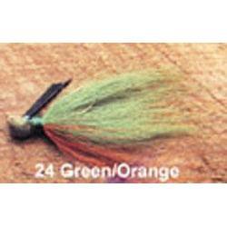 Arkie 1-4 Bucktail 6-cd Green-Orange-Jigs-Arkie Baits-Bass Fishing Hub