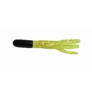 Big Bite Crappie Tubes-Crappie Baits-Big Bite Baits-1.5-Black/Chartreuse Sparkle-100ct-Bass Fishing Hub