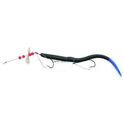 Creme Scoundrel Weedless Worm 6" Black Blue Tail-Soft Baits-Creme Baits-Bass Fishing Hub