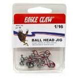 Eagle Claw Jig Head 1-16 10ct Unpainted-Red Hook-Lure Customization-Do-It Products-Bass Fishing Hub