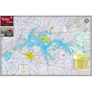 Kingfisher Lake Map Weiss-Accessories-Burch Fishing Tackle-Bass Fishing Hub