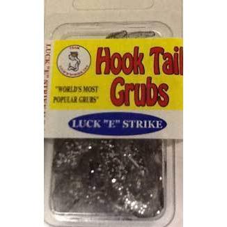 Luckie Strike Curl Tail Grub 3" 10ct Smoke Glitter-Soft Baits-Luck"E" Strike Baits-Bass Fishing Hub