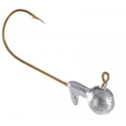 Luckie Strike Round Jig Head Plain 1-32 10ct Gold Hook-Crappie Baits-Luck"E" Strike Baits-Bass Fishing Hub