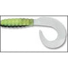 Luckie Strike TriColor Grub 3"10ct Black Silk Chart White-Soft Baits-Luck"E" Strike Baits-Bass Fishing Hub