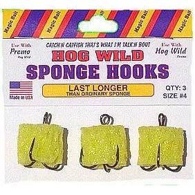 Magic Bait Hog Wild Sponge Hooks Size 6 3ct-Fish Bait-Magic Bait-Bass Fishing Hub