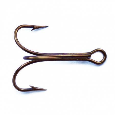 Mustad Treble Hook Bronze 25ct Size 1-0-Hooks-Mustad Hooks-Bass Fishing Hub