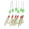 P-Line Sabiki Rigs-Fish Skin Size 6-Hooks-P-Line-Bass Fishing Hub