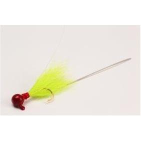 Slater Thread Neck Jig 1-32 Red-Red-Chartreuse #6 Hook 3pk - Bass