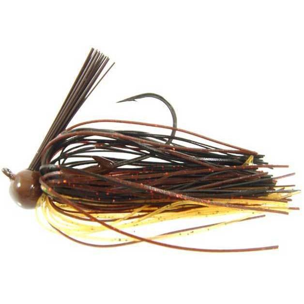 Strike King Football Jig-Jigs-Strike King Baits-Black Brown Amber-1/4oz-Bass Fishing Hub