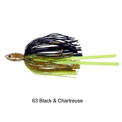 Strikezone V-Blade 3-8 Black Chartreuse DWO-Spinnerbaits-Strikezone Baits-Bass Fishing Hub